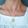 NM1077 18K Gold Plated Apple Shape 26 Alphabet Letter Charm Pendant Necklaces A-Z Initial jewelry for Women