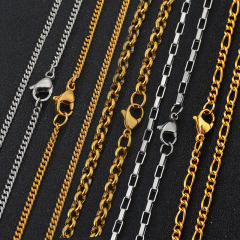 NS1068 High quality Gold Plated Stainless Steel Figaro link Cable Chain Necklace NS1068 High quality Gold Plated Stainless Steel Figaro link Cable Chain Necklace