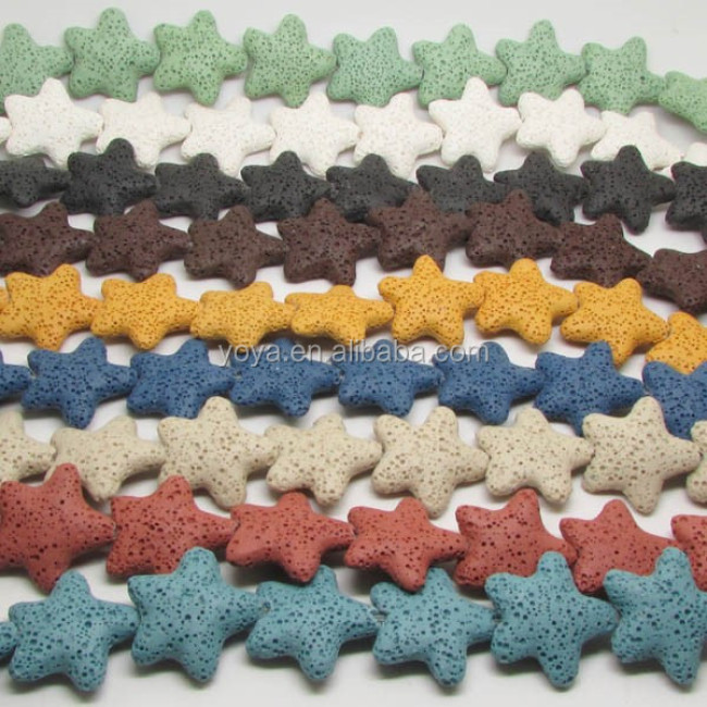 LB1047 Bulk lava volcanic star beads,Lava Rock starfish Beads,lava seastar beads