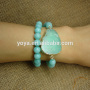 BRH1405 Fashion Amazonite Beaded Chrysoprase Druzy Charm Bracelet,Wholesale Australian Jade Bracelet