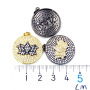 CZ6750 Wholesale evil CZ micro brass charm pendant, cubic zircon pendant findings jewelry