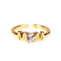 RM1275 Dainty Minimal Minimalist 18k Gold Plated CZ Diamond Crystal Evil Eye Snake Star Signet Daily Rings for Women Ladies