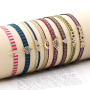 BC3001 Chic Retro Bohemian Rainbow handmade Embroidery friendship bracelets with CZ Micro Pave Eye Cactus Words Charm