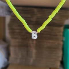 NC1093 Fashion Dainty Rainbow Polymer Clay Heishi Beaded White Shell Alphabet Initial Letter Charm choker necklace