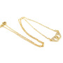 NZ1144  Dainty Bling Jewelry Gold Plated Zircon CZ Diamond Handcuff Pendant Chain Necklace