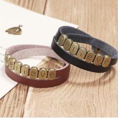 BL1001 Bracelets for Women Inspirational Gift for Her Bangle with Motivational Words,Religious Christian Wrap Leather Bracelet