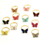 RM1193  Fashion  colourful butterfly Copper women Ring, trendy  brass Acrylic butterfly ladies Ring