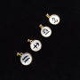 JF7344 18K Gold Plated Hollow Horoscope Zodiac Sign Round Coin Disc Charm Pendant for Necklace