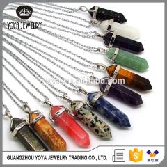 NE2317 Fashion healing crystal point pendant necklace for women