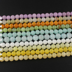 YJ1124 High quality colorful dyed jade stone beads