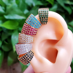 EC1660 fashion cubic zircon cuff copper clips earrings high quality brass with CZ clips on earring for women EC1660 fashion cubic zircon cuff copper clips earrings high quality brass with CZ clips on earring for women