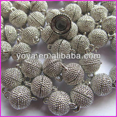 JF1272 Silver Dotted Magnetic Clasps for Jewelry Making,Round Magnetic clasps,Necklace Clasps