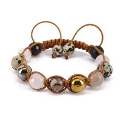 BN5166 Fashion Handmade Braided Beaded Bracelet,Gemstone Woven Wrap Bracelet