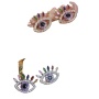 EC1636 Wholesale 18k Gold Plated Zircon CZ micro pave Evil eyes jewelry earring,Cubic zirconia studs earring