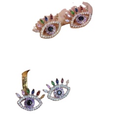 EC1636 Wholesale 18k Gold Plated Zircon CZ micro pave Evil eyes jewelry earring,Cubic zirconia studs earring EC1636 Wholesale 18k Gold Plated Zircon CZ micro pave Evil eyes jewelry earring,Cubic zirconia studs earring