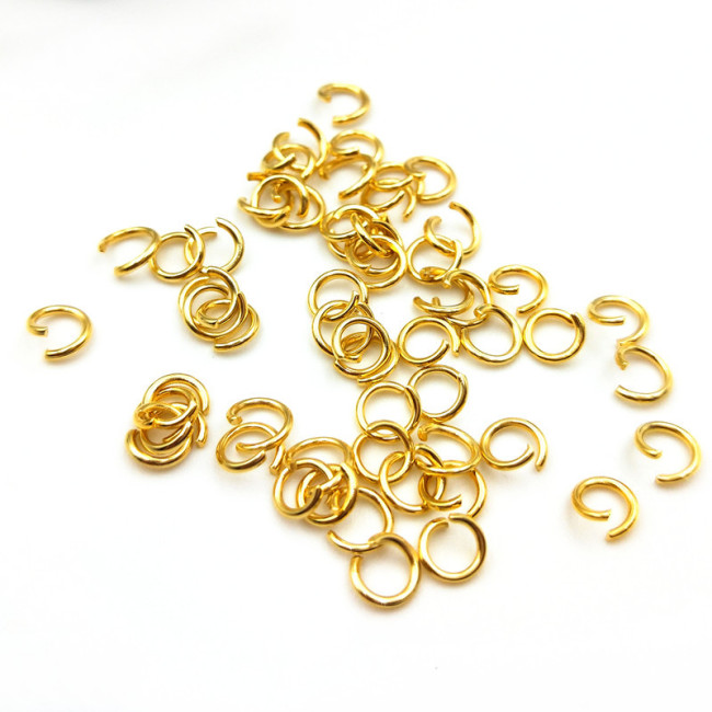 S1159 High Quality 18K Gold Plated Stainless steel Open Jump Rings