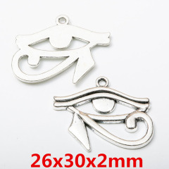 JS1470 Fashion antique silver tone metal horus eye charms for jewelry making,small silver feet charm pendant for bracelet