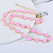#10 heart necklace/pink