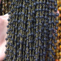 BCL1173 Hotsale Round Black Lava Bead Brass Wire Wrapped Rosary Chains