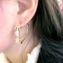EC1709  2021 Chic CZ Micro Pave Love Heart Hoops Earring,Cubic Zirconia Crystal Heart Hoops for Valentine's Day Gift