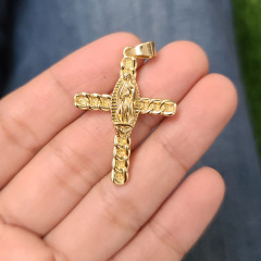 CZ8492 Dainty CZ Micro Pave Jewelry Charms 18k Gold CZ Paved Bear Footprint St Benedict Virgin Mary Charm Pendants