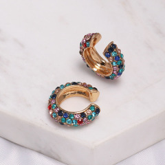 EM1096 Fashion Crystal PaveHuggie Hoop Cartilage Earrings for Women Girls