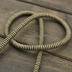 HB3119 Silver matte hematite rondelle abacus beads,genuine hematite stone spacer beads wholesale