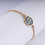 BS4031 Non Tarnish IP gold plated stainless steel initial letter bracelet