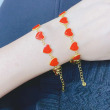 #13 heart bracelet/red