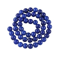 YJ1122-6 dark blue dyed jade stone round beads sting
