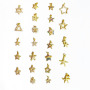 CZ8496 Dainty Mini Minimalist Gold Cubic Zirconia Star Charms,Diamond Inlay Charms, Tiny CZ Micro Pave StarfishCharm Pendants