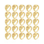 RM1230 18K gold plated brass metal Delicate Diamond Cubic Zirconia Paved Letter Alphabet Initial Adjustable Finger Rings