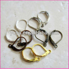 JF0930 Silver/gold/bronze/copper plated lever back earring hooks,leverback earwires,earring findings
