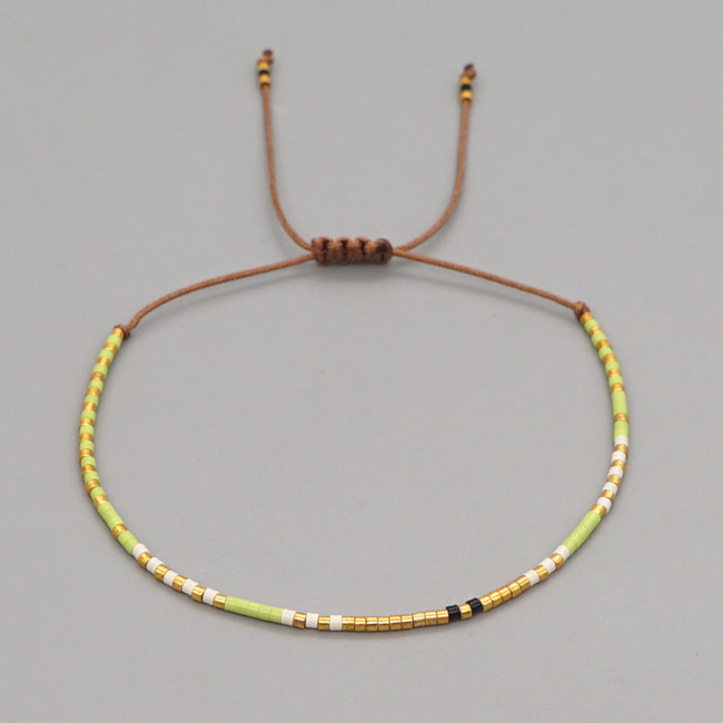 BRH1011 dainty Petite mini tiny seed beaded string Layering bracelet