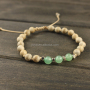 BRS1629 macrame knotted wooden bead bracelets,handmade knots women stack bracelets