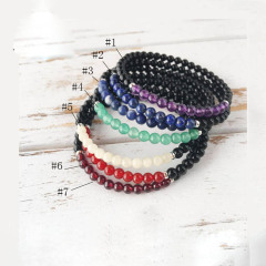 BRP1585 4mm elastic spiritual natural gemstone stone beads bracelets