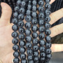 AB0655 Black Butterfly Pattern Matte Onyx Beads,Natural Stone Beads In Bulk