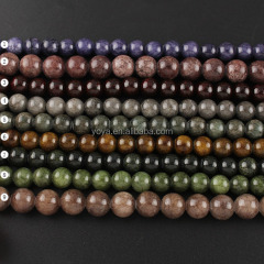 YJ1120 Fashion colorful dyed jade stone beads, stone beads string