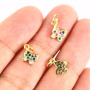CZ8105 hot sale mini CZ Zircon Micro Pave Butterfly Heart Lock Star Child Charm Pendant for jewelry making