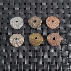 JF8364 Gold plated Matte Metal Wavy Disc Spacers Beads,Jewelry Spacers,Curved Gold Disc Beads