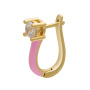 EC1639 New Chic Rainbow Enamel 18k Gold Plated Zircon CZ Micro Huggie Earring