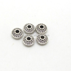 JS0935 hot sale Silver Gold plated metal rondelle spacer beads, jewelry finding beads