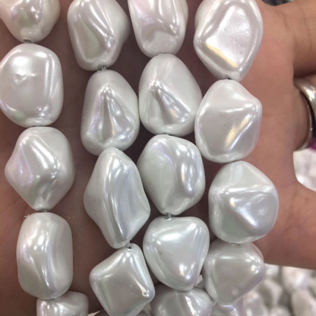 SP4185 New Shell Pearl Freeform Nugget Beads