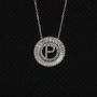 NZ1003S Silver Cubic Zirconia Diamond CZ 26 Alphabet Letter Charm Pendant Necklaces A-Z Zircon Initial jewelry for Women