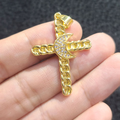 CZ8437 Unique CZ diamond mirco pave heart mary moon lightning butterfly evil eye star cross charms Pendants Christian Jewelry