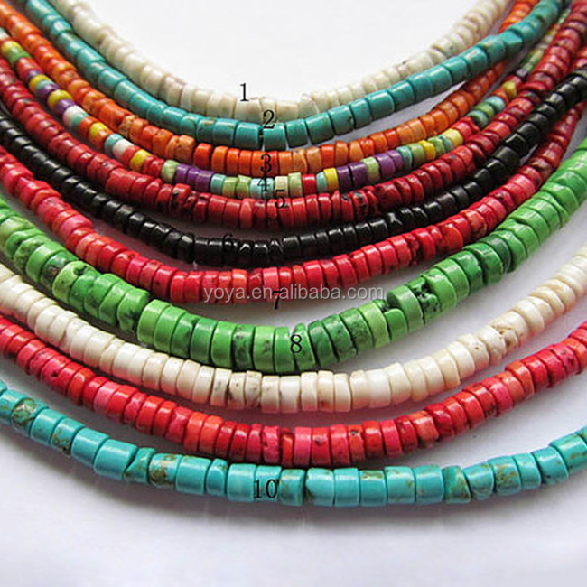 TB0186 Turquoise Rondelle Abacus Beads,Turquoise Heishi Beads