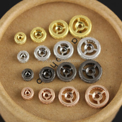 CZ6609 Hot sale silver gold gunmetal rose gold CZ micro pave wheel spacer beads