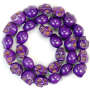 TB0051 Rainbow Multi Colored Gemstone Howlite Carved Turquoise Semi Precious Stone Skull Beads