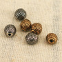 S1101 10mm Hot Sale Antique Silver Stainless Steel Round Ball Beads with Dots