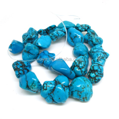 TB0302 Wholesale Blue Magnesite Nugget Beads